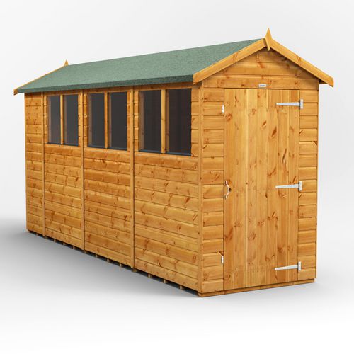 Power Garden Shed 144PA Golden Brown 14x4