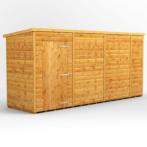 Power Garden Shed 144PPW Golden Brown 14x4