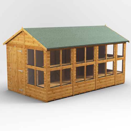 Power Garden Shed 148PAPS Golden Brown 14x8