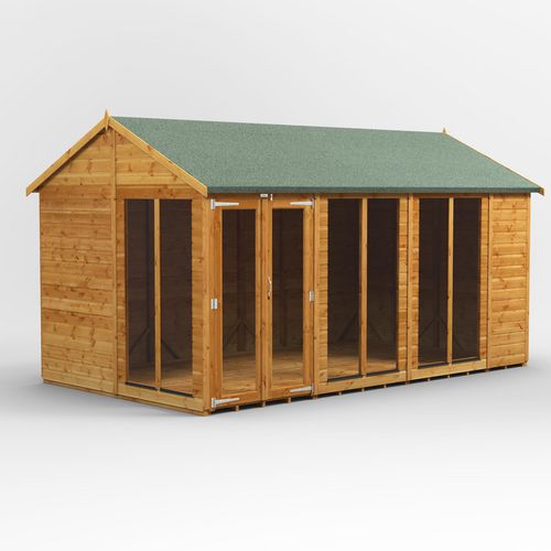 Power Garden Shed 148PASH Golden Brown 14x8