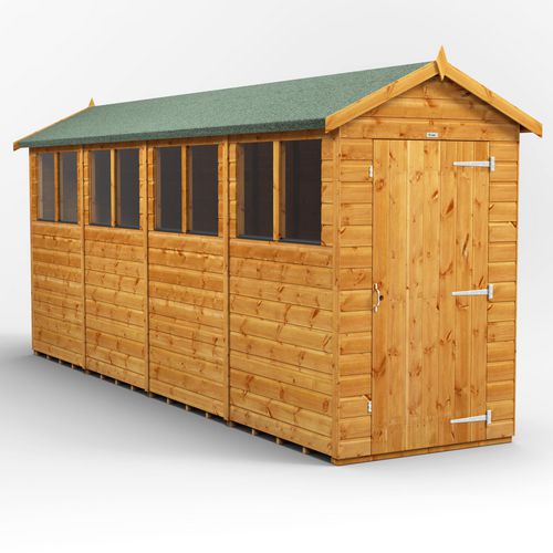 Power Garden Shed 164PA Golden Brown 16x4