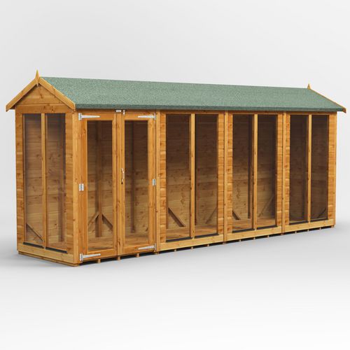 Power Garden Shed 164PASH Golden Brown 16x4