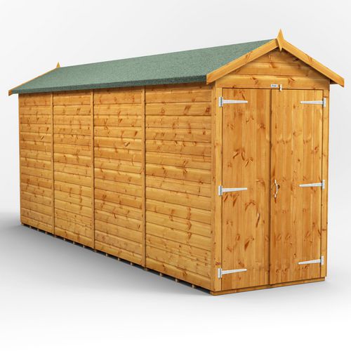 Power Garden Shed 164PAWDD Golden Brown 16x4