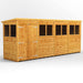 Power Garden Shed 164PPDD Golden Brown 16x4