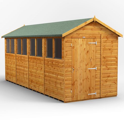 Power Garden Shed 166PA Golden Brown 16x6