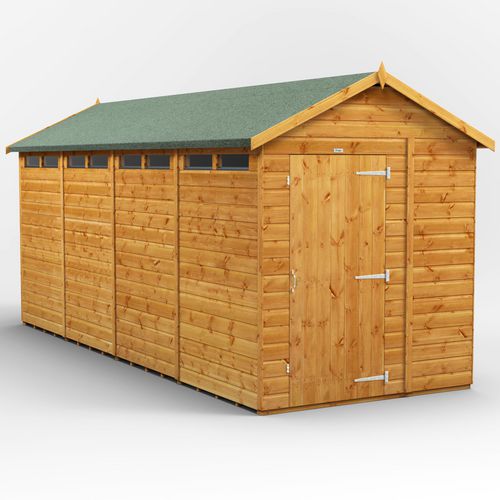 Power Garden Shed 166PASS Golden Brown 16x6