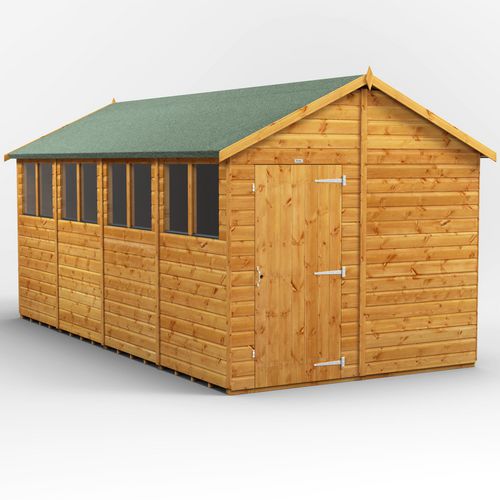 Power Garden Shed 168PA Golden Brown 16x8