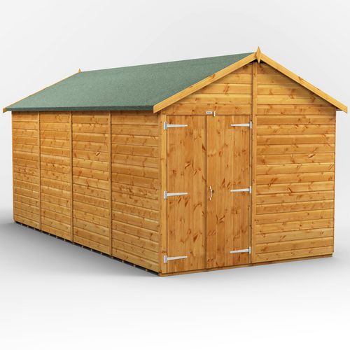 Power Garden Shed 168PAWDD Golden Brown 16x8