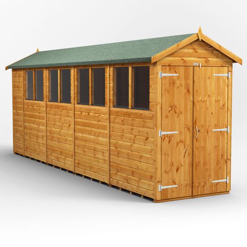 Power Garden Shed 184PADD Golden Brown 18x4