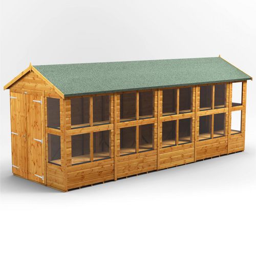 Power Garden Shed 186PAPSDD Golden Brown 18x6