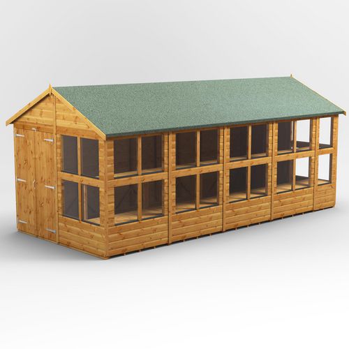 Power Garden Shed 188PAPSDD Golden Brown 18x8