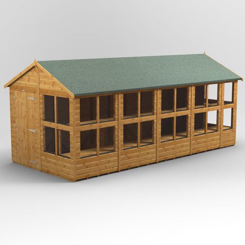 Power Garden Shed 188PAPS Golden Brown 18x8