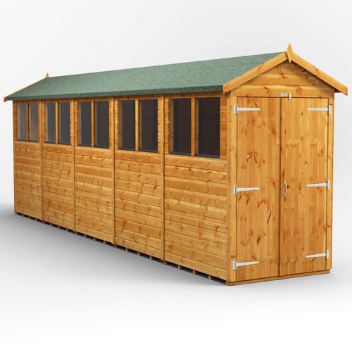 Power Garden Shed 204PADD Golden Brown 20x4