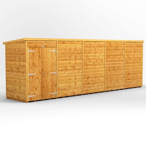 Power Garden Shed 204PPWDD Golden Brown 20x4