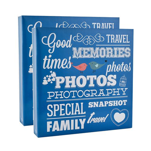 ARPAN Photo Album AL-9573-X2 500 6X4'' Pictures Blue Pack of 2