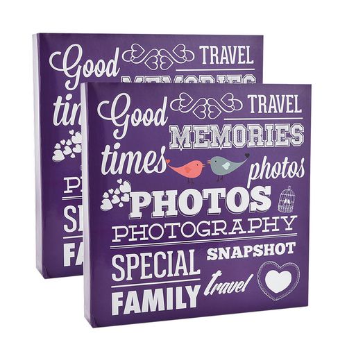 ARPAN Photo Album AL-9574-X2 500 6X4'' Pictures Purple Pack of 2