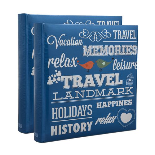 ARPAN Photo Album CL-6807-X2 200 6X4'' Pictures Blue Pack of 2