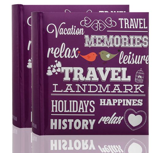 ARPAN Photo Album CL-6821-X2 200 6X4'' Pictures Purple Pack of 2