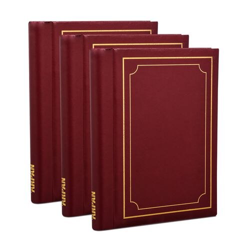 ARPAN Photo Album CL-SM72-REDX3 36 Sheets Red Pack of 3