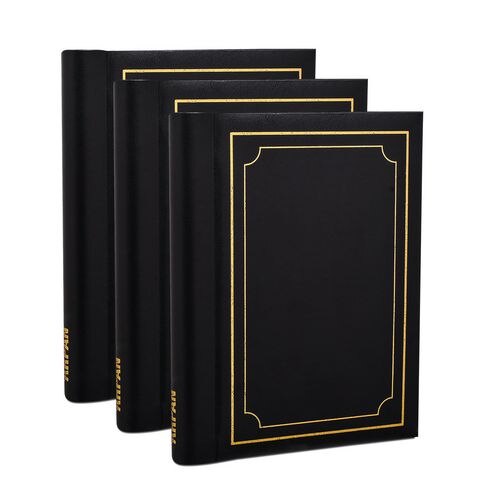 ARPAN Photo Album CL-SM72BK-PK3 36 Sheets Black Pack of 3