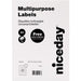 Niceday Multipurpose Labels 67514 Square Corners White 100 Sheets of 21 Labels