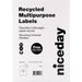 Niceday Multipurpose Label 67545 White 14.8 x 21 cm Recycled 100% 80 Sheets of 2 Labels