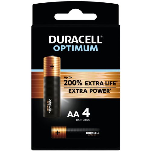 Duracell Batteries Optimum AA Pack of 4