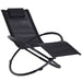 OutSunny Rocking Chair 84A-079BK Steel, Texteline Black