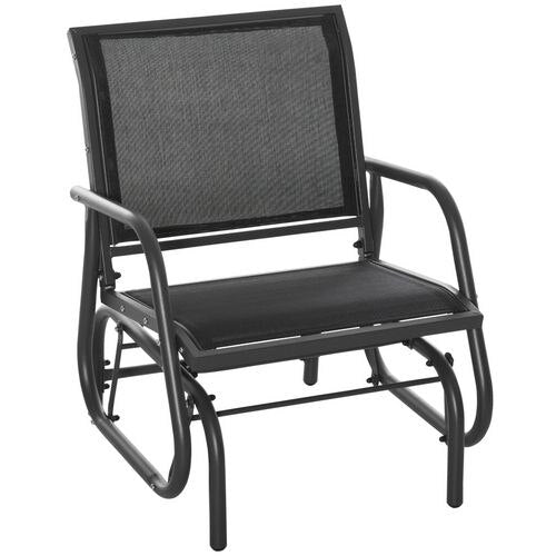 OutSunny Lounge Chair 84A-148 Steel, Texteline Black, Dark Grey