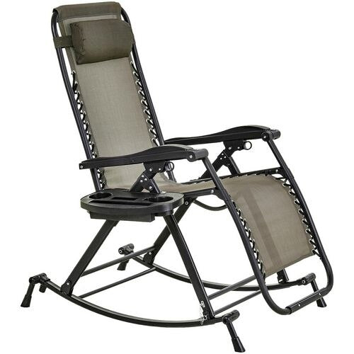 OutSunny Rocking Chair 84A-080GY Steel, Texteline Grey