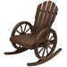 OutSunny Rocking Chair 84A-126 Fir Wood Carbonized Wood