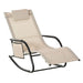 OutSunny Rocking Chair 84A-160V70CW Metal, Breathable Mesh Black, Cream White