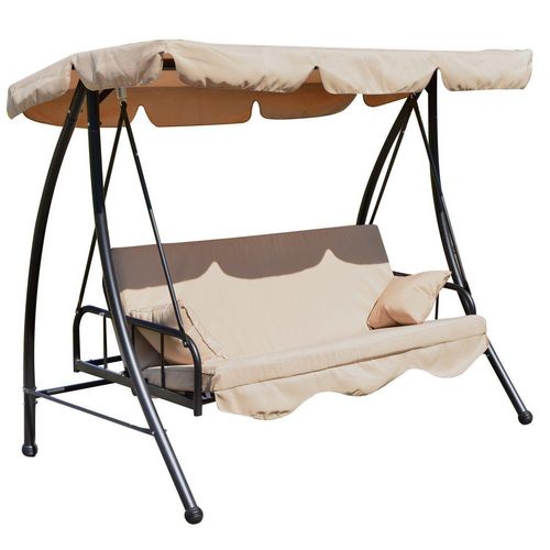 OutSunny Swing Chair 84A-062 Steel, Polyester Beige