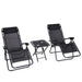 OutSunny Zero Gravity Chair 84B-271BK Steel, Texteline Black