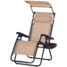 OutSunny Zero Gravity Chair 84B-388CW Steel, Texteline, PP Beige