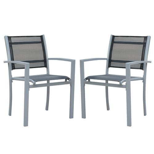 OutSunny Outdoor Chair 84B-293 Steel, Texteline Black