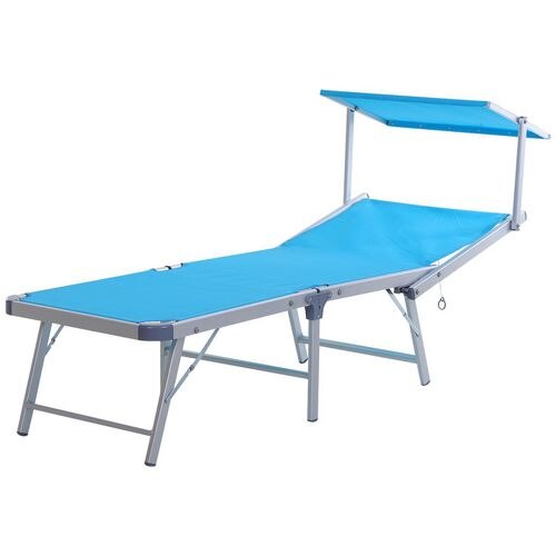 OutSunny Lounger 84B-433BU Aluminum, Texteline Blue