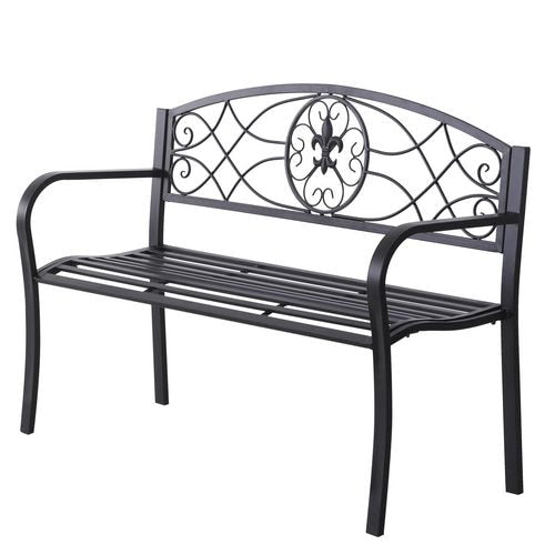 OutSunny Garden Bench 84B-284 Metal Black