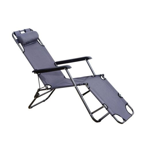 OutSunny Lounger 84B-043GY Metal, Oxford Grey