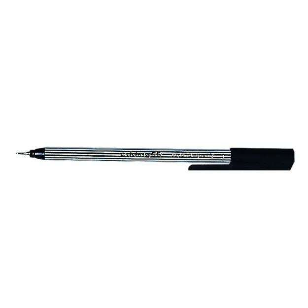 edding 55 Fineliner - Stift zum Schreiben, Skizzieren oder Illustrieren - 10er Pack - Schwarz