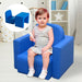 HOMCOM Kids Sofa Blue 380 x 48 mm