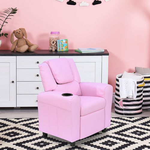 HOMCOM Kids Sofa Pink 690 x 62 mm