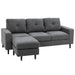 HOMCOM Sofa Grey 850 x 1930 x 1360 mm