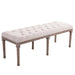 HOMCOM Bed End Side Chaise Lounge Sofa Stool Padded Beige