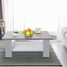 Homcom 2 Tier Square Vintage Coffee Table White 800 x 800 x 315 mm