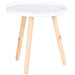 HOMCOM Flower Side Table with Saucer Top White 400 x 40.5 x 405 mm