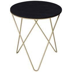 Homcom Round Coffee Table Black, Gold 430 x 48 x 480 mm