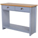 HOMCOM Rustic Console Table with 2 Drawers Grey 970 x 75 x 750 mm