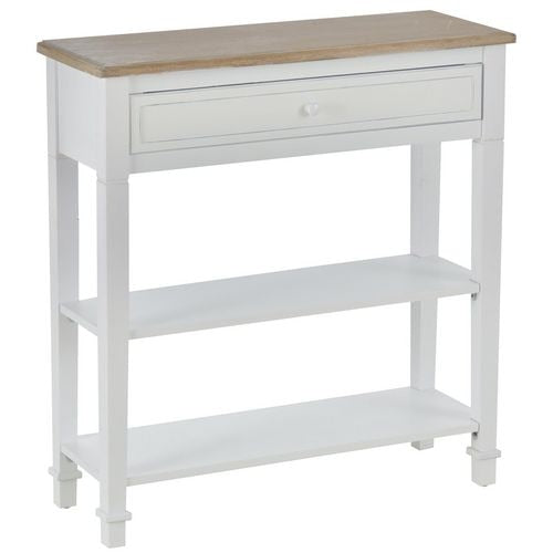 HOMCOM Retro Hallway Table with 2 Shelves 756 x 80.5 x 805 mm