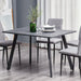 HOMCOM Dining Table with Metal Legs and Tabletop Dark Grey 1,200 x 76 x 760 mm